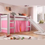 Cama Valentina Sencilla 90 cm Blanco y Rosado con Lisadero - Camas | Bylmo