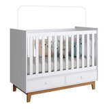 Cuna Jairo 133x105 cm Blanco con Dos Cajones - Camas | Bylmo