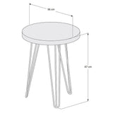 Mesa Cairo Negro 36 cm Redonda - Mesas | Bylmo