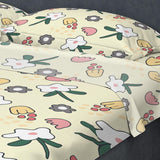 Juego de Sabanas Algodón 180 Hilos King 200 cm Blanco con Flores - Ropa de Cama | Bylmo