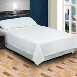 Juego de Sabanas Microfibra Semidoble 120 cm Blanco Fondo Entero - Ropa de Cama | Bylmo