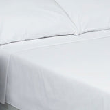 Juego de Sabanas Microfibra Doble 140 cm Blanco Fondo Entero - Ropa de Cama | Bylmo