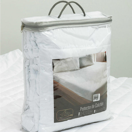 Protector de Colchón Microfibra Doble 140 cm Blanco Fondo Entero - Ropa de Cama | Bylmo