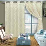 Cortina Lona Argollada Beige 265x215cm de Circulos - Cortinas | Bylmo