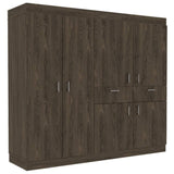 Closet Siberia Coñac 180 cm con Seis Puertas y Dos Cajones - Closets | Bylmo
