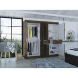 Closet Siberia Coñac 180 cm con Seis Puertas y Dos Cajones - Closets | Bylmo