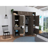 Closet Vasco Coñac 200 cm con Espejo,Ocho Puertas y Dos Cajones - Closets | Bylmo