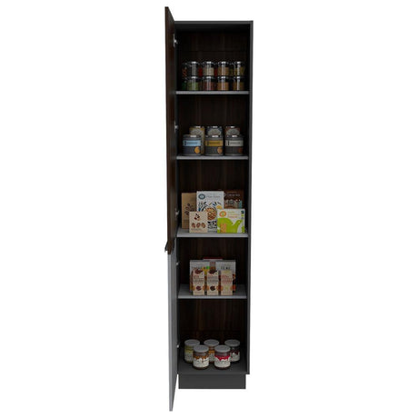 Alacena Halley Habano y Plomo 42 cm con Dos Puertas - Muebles Organizadores | Bylmo