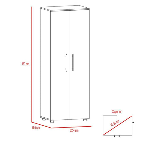 Alacena San Lorenzo Habano 62 cm con Dos Puertas y un Cajón Lateral - Muebles Organizadores | Bylmo