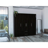 Closet Luque Wengue 200x204cm con 3 Cajones con 3 Entrepaños - Closets | Bylmo