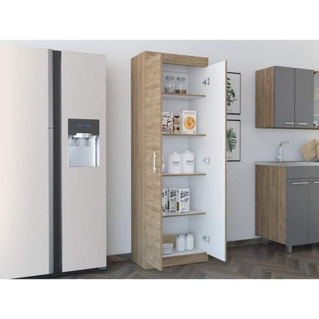 Mueble Alacena Nepal Miel Plomo - Bylmo