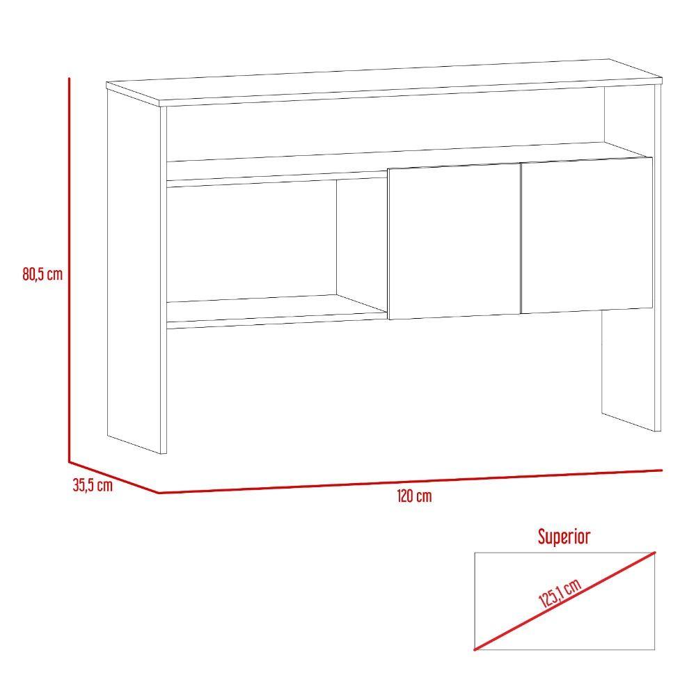 Arrimo Classic Miel y Plomo 120 cm con Dos Puertas - Bifes | Bylmo