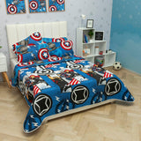 Cubrelecho Español Infantil Azul para Cama Doble 140 X 190 Cm Doble Faz de Avengers - Ropa de Cama | Bylmo