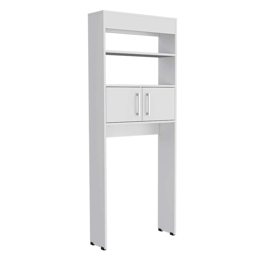Ahorrador de Espacio para Baño Madrid Blanco 62.4x160cm con Un Cajón y con Un Entrepaño - Gabinetes | Bylmo