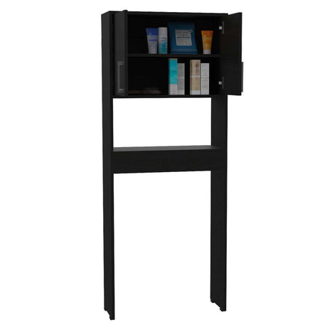 Ahorrador de Espacio para Baño Barcelona Wengue 63x160cm sin Cajones y con Un Entrepaño - Gabinetes | Bylmo
