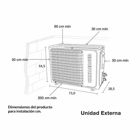 Aire Acondicionado Challenger Blanco 73x28cm 110 Voltios con Apagado Automático y con Temporizador - Electronicos | Bylmo