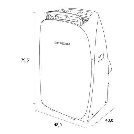 Aire Acondicionado Challenger Blanco 48x40cm 110 Voltios con Apagado Automático y con Temporizador - Electronicos | Bylmo