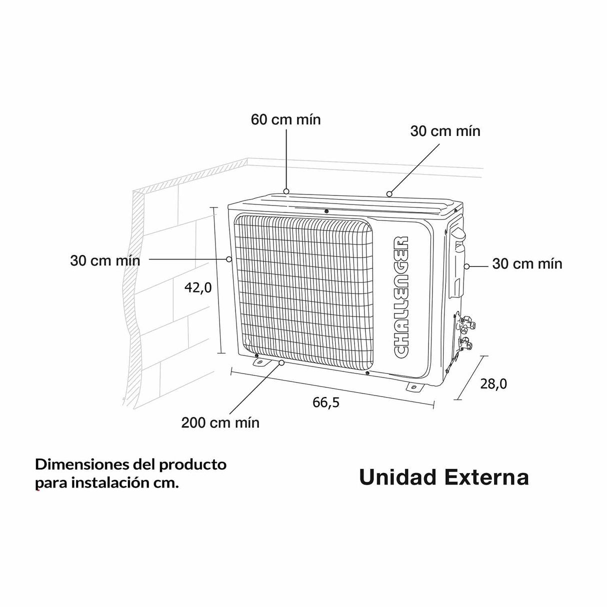 Aire Acondicionado Challenger Blanco 67x28cm 110 Voltios con Apagado Automático y con Temporizador - Electronicos | Bylmo