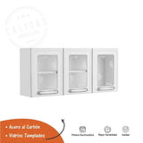 Alacena Balta Blanco 120x52cm Flotante sin Entrepaños y con Tres Puertas - Muebles Organizadores | Bylmo