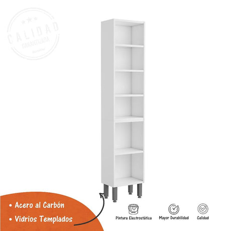 Alacena Evidence Blanco y Rojo 40 cm Con Tres Puertas - Muebles Organizadores | Bylmo