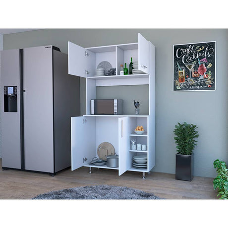 Alacena Sochi Plus Blanco 95 cm con Cuatro Puertas - Muebles Organizadores | Bylmo