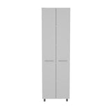 Alacena Baleare Blanco 59 cm con Entrepaños y Patas Metálicas - Alacenas y Muebles Microondas | Bylmo
