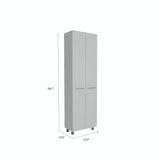 Alacena Baleare Blanco 59 cm con Entrepaños y Patas Metálicas - Alacenas y Muebles Microondas | Bylmo
