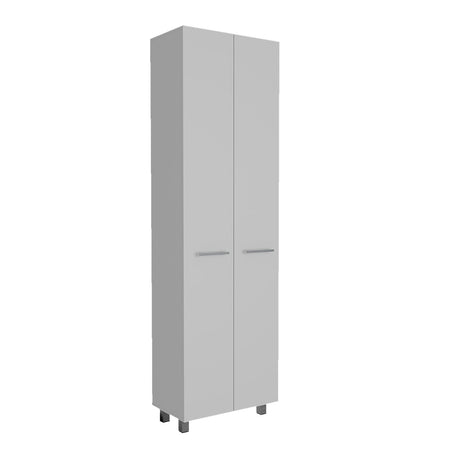 Alacena Baleare Blanco 59 cm con Entrepaños y Patas Metálicas - Alacenas y Muebles Microondas | Bylmo