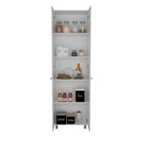 Alacena Baleare Blanco 59 cm con Entrepaños y Patas Metálicas - Alacenas y Muebles Microondas | Bylmo