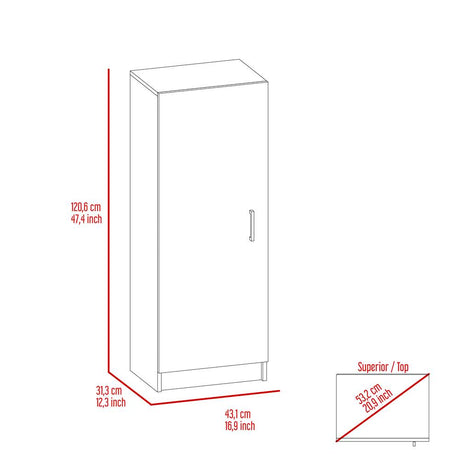 Alacena Balleria Plus Blanco 43 cm con Una Puerta - Muebles Organizadores | Bylmo