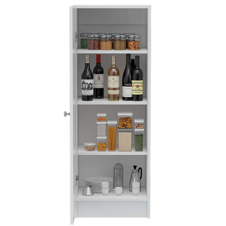 Alacena Belleria Blanco 43 cm con Una Puerta y Tres Entrepaños - Alacenas y Muebles Microondas | Bylmo