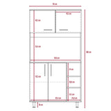 Alacena Blanca 95 cm con Almacenamiento - Alacenas y Muebles Microondas | Bylmo