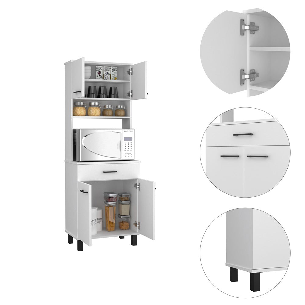 Alacena Buffet Blanco 58 cm con Almacenamiento - Alacenas y Muebles Microondas | Bylmo