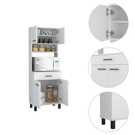 Alacena Buffet Blanco 58 cm con Almacenamiento - Alacenas y Muebles Microondas | Bylmo