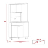 Alacena Delia Blanco 90 cm con Seis Puertas y Un Cajón - Muebles Organizadores | Bylmo