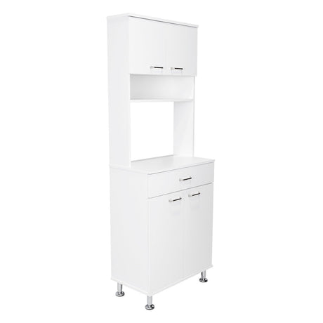 Alacena Della Plus Blanco 60x169cm con Un Entrepaño y con Cuatro Puertas - Alacenas y Muebles Microondas | Bylmo