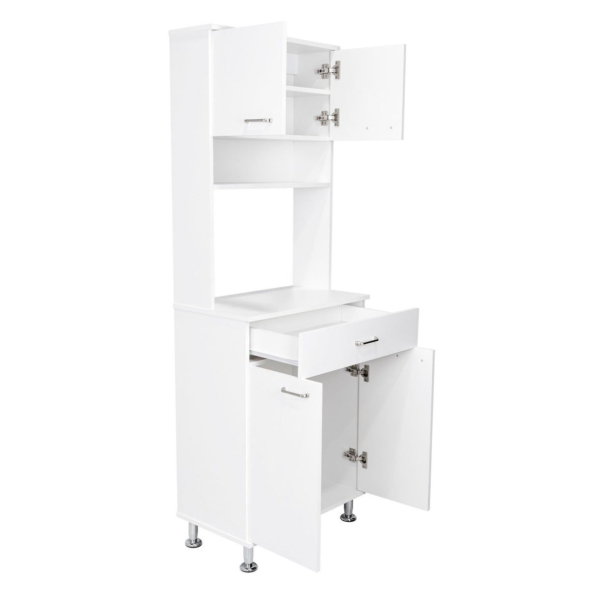 Alacena Della Plus Blanco 60x169cm con Un Entrepaño y con Cuatro Puertas - Alacenas y Muebles Microondas | Bylmo