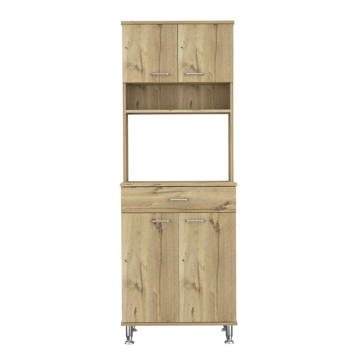 Alacena Della Duna 60 cm Con un Cajón, Entrepaños y Cuatro Puertas - Alacenas y Muebles Microondas | Bylmo