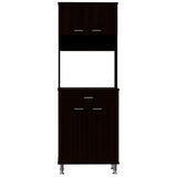 Alacena Della Wengue 60 cm Con un Cajón, Entrepaños y Cuatro Puertas - Alacenas y Muebles Microondas | Bylmo