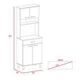 Alacena Della Wengue 60 cm Con un Cajón, Entrepaños y Cuatro Puertas - Alacenas y Muebles Microondas | Bylmo