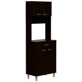 Alacena Della Wengue 60 cm Con un Cajón, Entrepaños y Cuatro Puertas - Alacenas y Muebles Microondas | Bylmo