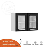 Mueble Superior de Cocina Negro 80x52cm con Dos Puertas - Muebles Organizadores | Bylmo