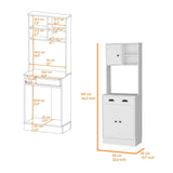 Alacena Z Plus Blanco 60x169cm con Dos Entrepaños y con Tres Puertas - Alacenas y Muebles Microondas | Bylmo