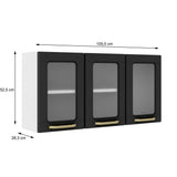 Mueble Auxiliar Colors Negro 105 cm con Tres Puertas - Muebles Organizadores | Bylmo