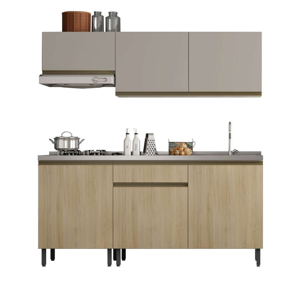 Mueble Superior Santiago Pecan 180 cm - Muebles Organizadores | Bylmo