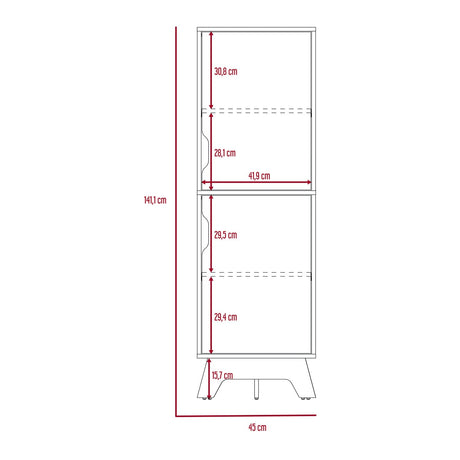 Alacena Z65 Blanco 45 cm con Dos Puertas - Alacenas y Muebles Microondas | Bylmo