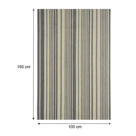 Alfombra California 100 cm x 150 cm de Habitación Gris Azul con Lineas - Tapetes y Alfombras | Bylmo