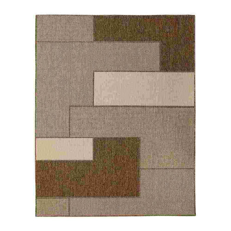Alfombra Dover 100 cm x 150 cm de Hogar Canela con Rectángulos - Tapetes y Alfombras | Bylmo