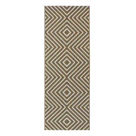 Alfombra Dover 180 x 60 cm de Hogar Castaño con Rombos - Tapetes y Alfombras | Bylmo