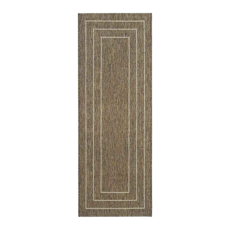 Alfombra Dover 60 cm x 180 cm de Hogar Camel con Rectángulos - Tapetes y Alfombras | Bylmo
